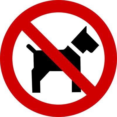 no dogs